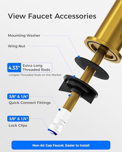 G2FCT Gold Reverse Osmosis Water Filter Faucet