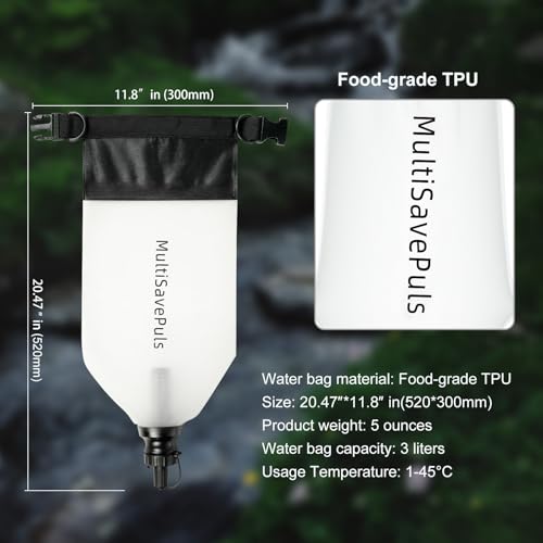 Gravity Water Filter Straw 3L