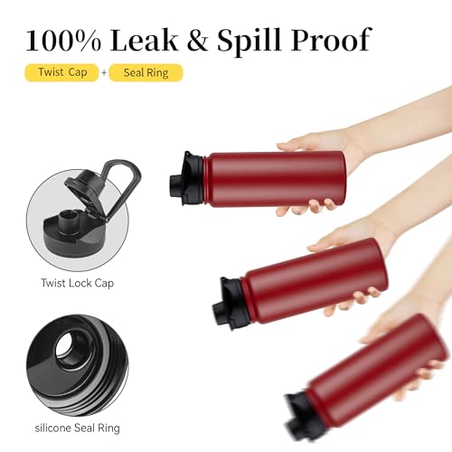 24 oz Insulated Water Bottle Bulk 8 Pack (8 Count)