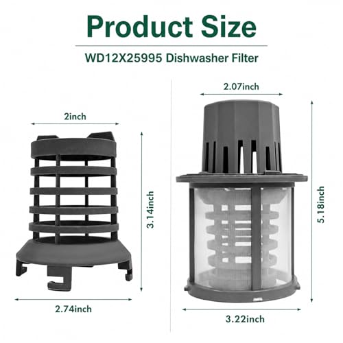 WD12X25995 Dishwasher Ultra Fine Filter and Basket Assembly PS16217023 Part