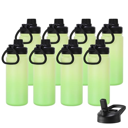 16 oz Water Bottle Stainless Steel Double Wall Vacuum Insulated Water Bottle with Straw lids & Spout Lid