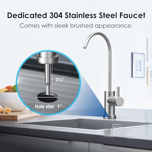 BS08 Under Sink Water Filtration System with Dedicated Faucet