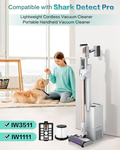 IW3511 IW3120 HEPA Filters Replacement Parts Compatible with Shark IW3511 Detect Pro Cordless Stick Vacuum Cleaner and Shark IW3120 Detect Clean Auto Empty System (2 Count)