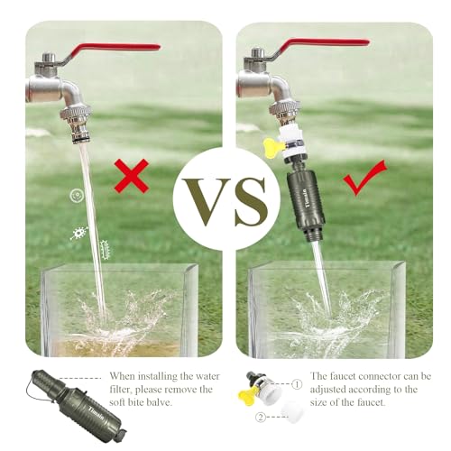 Portable Personal Water Filter Straw Water Filter Survival Gear for Emergency Preparedness (2 Count)