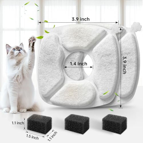 16 Pcs Cat Water Fountain Replacement Filters (16 Count)