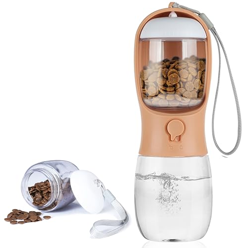 Dog Water Bottle with Food Container