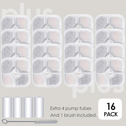 16 Pack Cat Water Fountain Filter Replacement for Catit PIXI (16 Count)