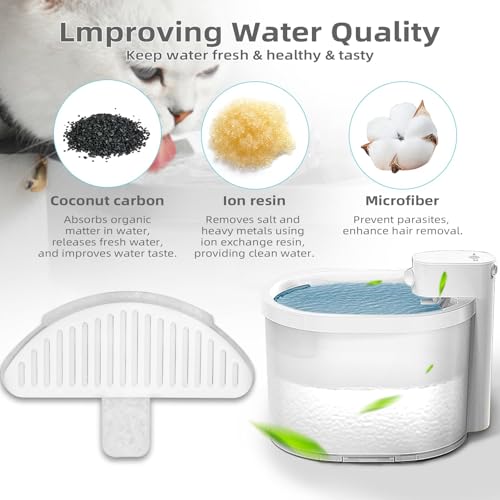 Cat Water Fountain Filter Pet Drinking Fountain Filter (3 Count)