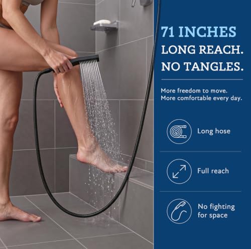 All Metal 8" Rain Shower Head with Handheld for Bathroom Upgrade