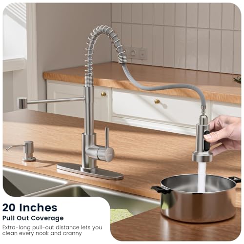 3 Mode Kitchen Faucet with Soap Dispenser