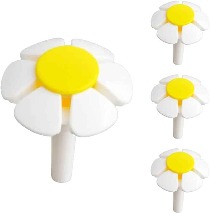 4 Pcs Pet Water Fountain Nozzle Replacement Yellow Flower for Head Cat Fountains for Cat Fountain Automatic Drinking Water Dispenser pet Water Fountain Attachment for Cats, Dogs, Multiple Pets