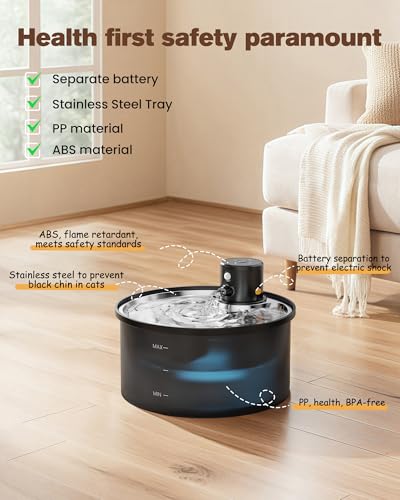 Wireless Cat Water Fountain Cordless