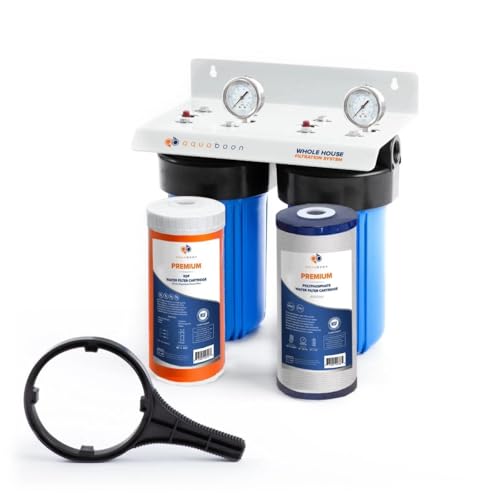 2 Stage Whole House Water Filter System with 5 Micron 10x4.5 Sediment