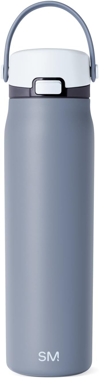 Simple Modern Mesa Sport Water Bottle with Covered Chug Lid | 30oz Cup Holder Friendly Insulated Stainless Steel Bottle for Gym, Sports and Travel | Costal Fog