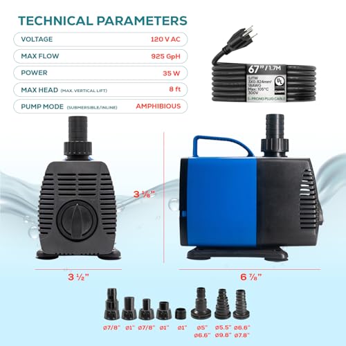 634 GPH Amphibious Water Pump (4 Count)