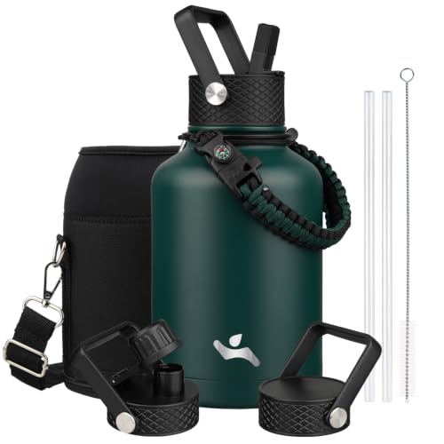 50 oz Insulated Stainless Steel Water Bottle Jug with Handle