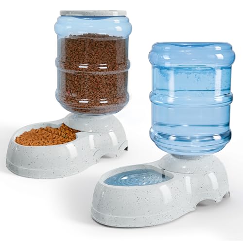 3 Gallon Dog Feeder and Water Dispenser (2 Count)