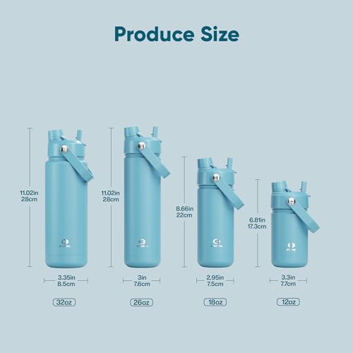 Insulated Water Bottle with Straw Stainless Steel Water Bottle