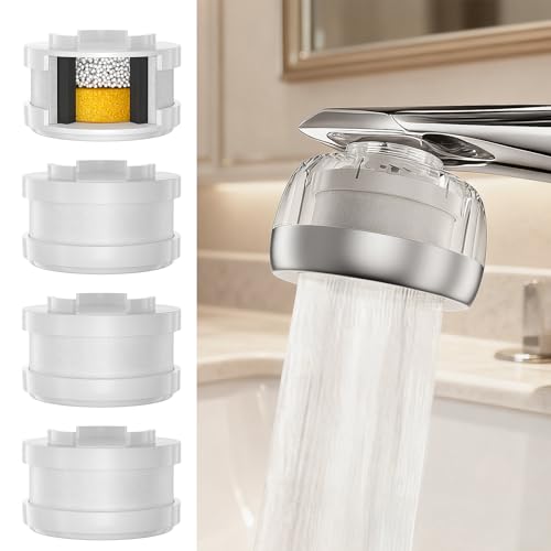 LongLasting Bathroom Sink Faucet Water Filter for Hard Water (5 Count)