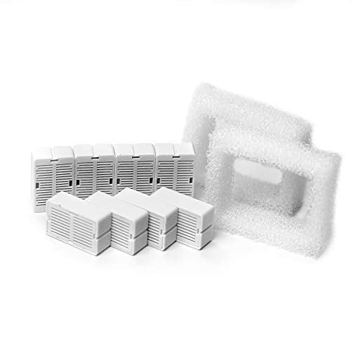 Wave and Cup Cake Porcelain Cat Fountain Filter 8 Carbon Filters 2 Foam Filters Ceramic Pet Fountain Water Dispenser Dog Fountain Replacement Filters