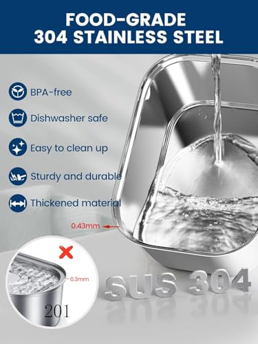 Cat Water Fountain Stainless Steel for Cats Indoor 2.5L 85oz by BPA