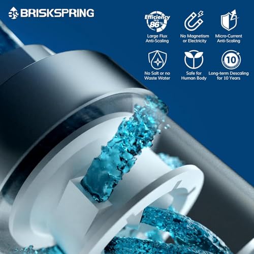 Upgraded Salt Free Water Descaler with Pressure Gauge丨22GPM Whole House Water Softener System丨1