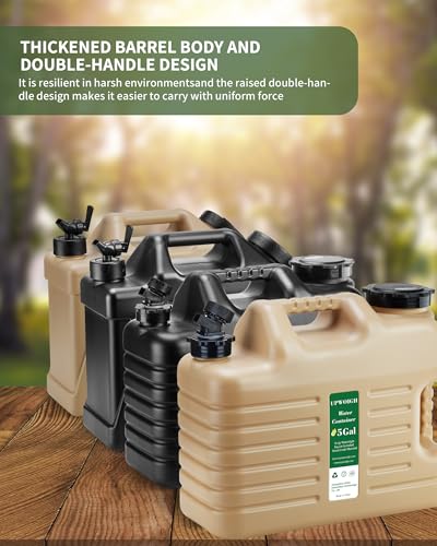 5 Gallon Water Jug & 2.6 Gal Collapsible Water Bag Set
