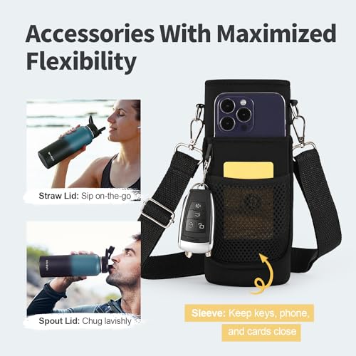40 oz Insulated Water Bottle with Straw