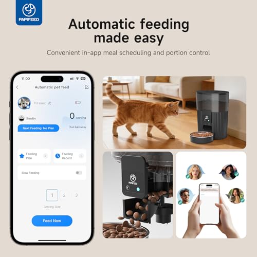Automatic Cat Feeder and Water Fountain Stainless Steel