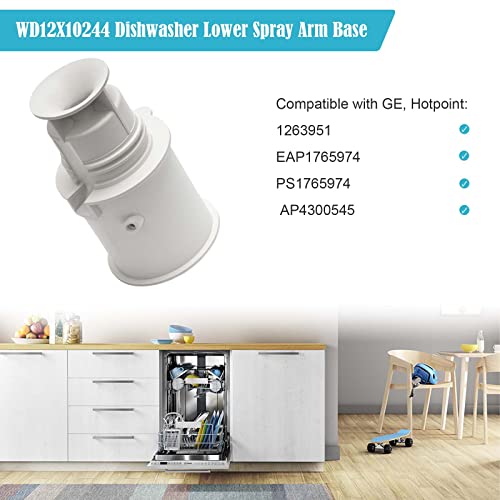 WD12X10244 Lower Spray Arm Base Replacement for GE Hotpoint Dishwasher