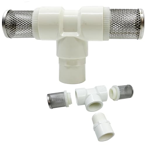 3 4" T Strainers steel filter cover connected to 3