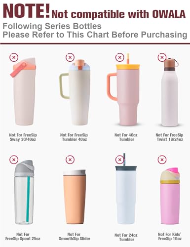 2PCS Silicone Boot for Owala FreeSip Water Bottle 32oz (2 Count)