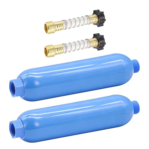 RV Inline Water Filter with 2 Flexible Hose Protectors