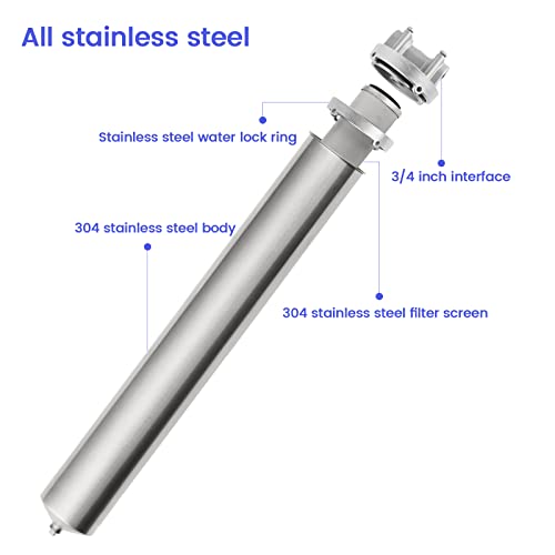 NSF ANSI 42 Certification 304 Stainless Steel Filter Housing for 20" Filter Cartridge