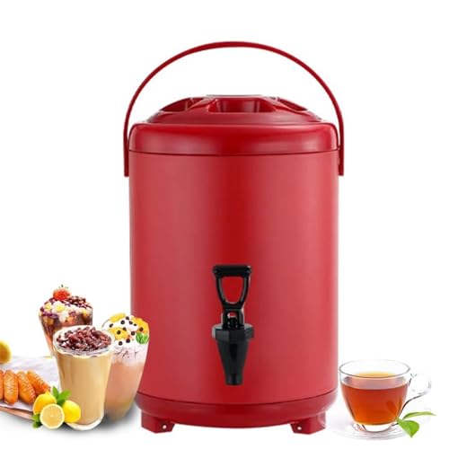 Urn Boiler Hot and Cold Water Dispenser Stainless Steel Tea Hot Water Bottle with Faucet Portable Handle Large Capacity Sealing