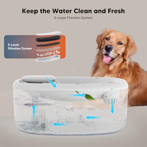 Dog Water Fountain for Large Dogs