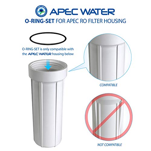 Systems Set 3 Pcs 3.5" O.D. Replacement ORing for Reverse Osmosis Water Filter Housings with Lubricant (3 Count)