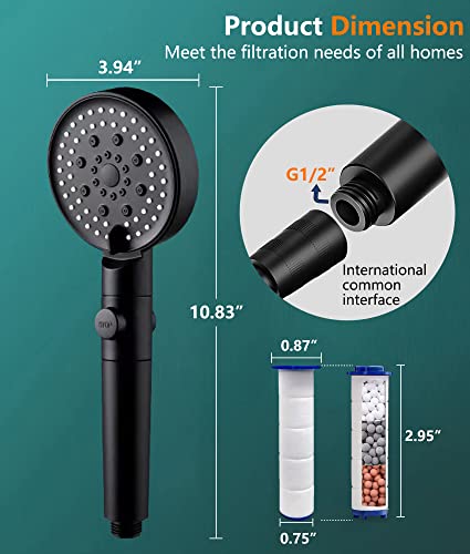 Spray Shower Head Filter with Mineral Beads (6 Count)