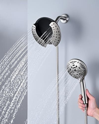 2 in 1 Shower Head with Handheld Combo High Pressure Nickel 2.5 GPM