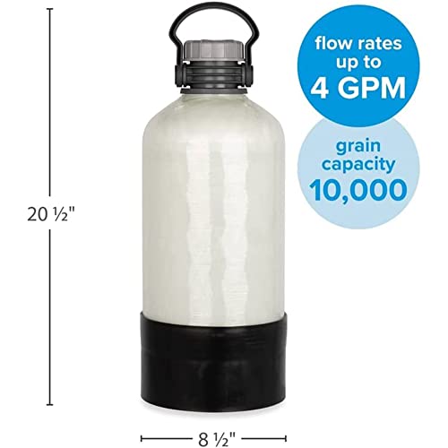 TastePURE Portable Compact 4 GPM Hard Water Softener Kit with Carry Handle