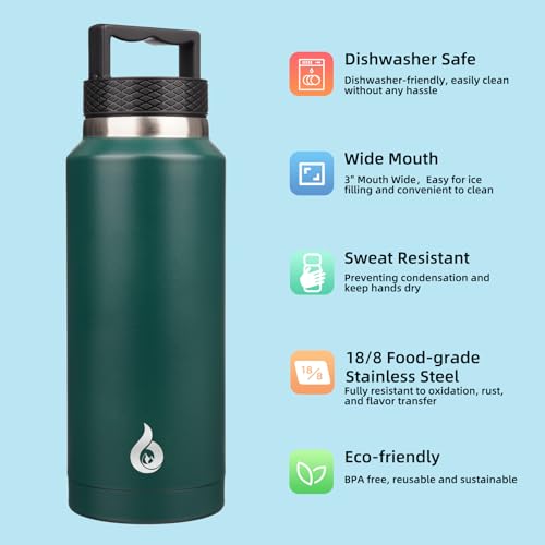 36oz Insulated Water Bottle Stainless Steel Water Bottle with Handle