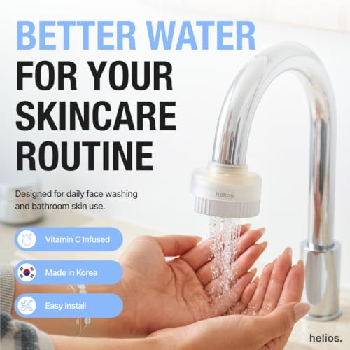 Helios Water Filter for Sink Faucet with Vitamin C Infusion Made in Korea