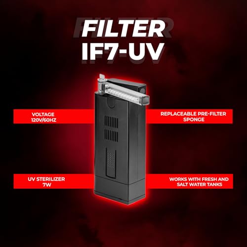200 GPH Slim Internal Filter with 7W Light (2 Pound)