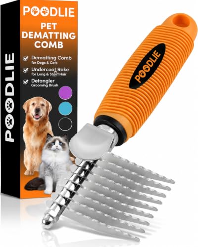 Poodle Dematting Fur Rake Comb Brush for Dogs and Cats