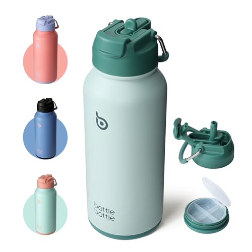 32oz Insulated Water Bottle with Pill Box