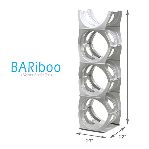 Stackable Water Bottle Storage Rack Best Water Jugs 5 Gallon Organizer. Jug Holder for Kitchen