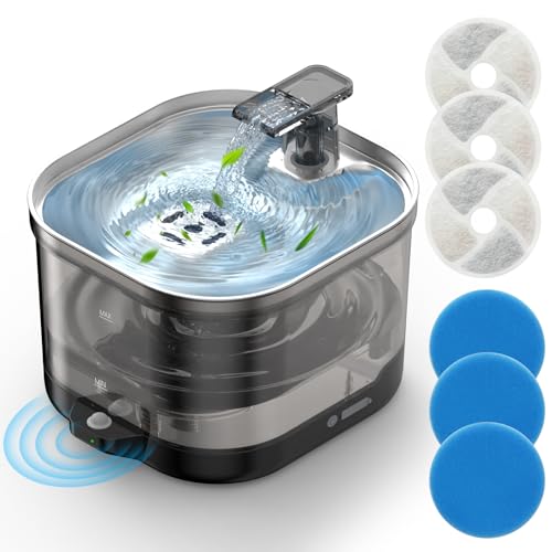 Wireless Cat Water Fountain Cordless with External Pump