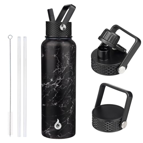 40oz Insulated Water Bottle with Straw Lid