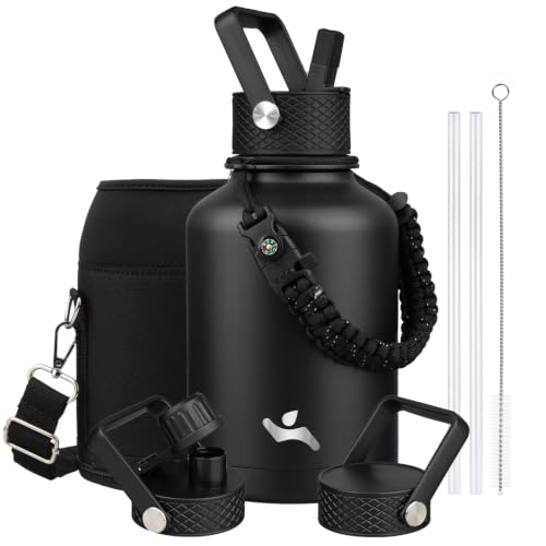 50 oz Insulated Stainless Steel Water Bottle Jug with Handle