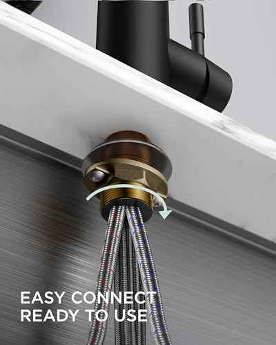 Black Kitchen Faucet with Soap Dispenser